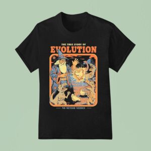 The True Story Of Evolution No Meteor Needed Just The Facts Wizard Dinosaur Cock T Shirt