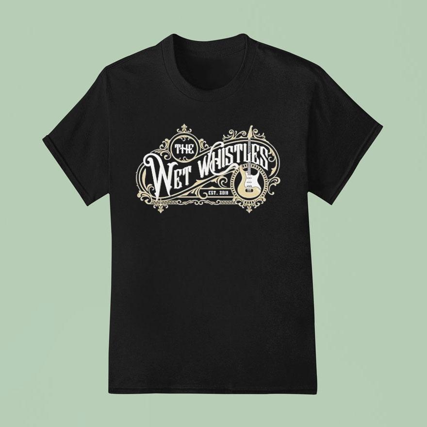 The Wet Whistles Est Guitar Logo T Shirt