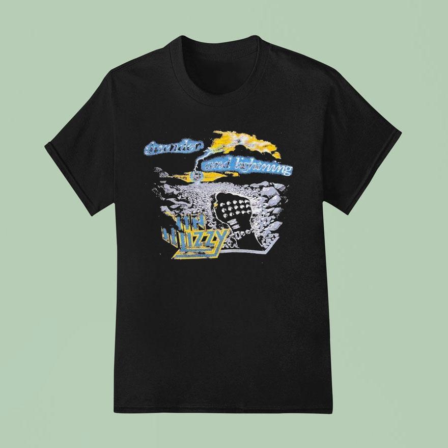 Thin Lizzy Thunder And Lightning Tour T Shirt