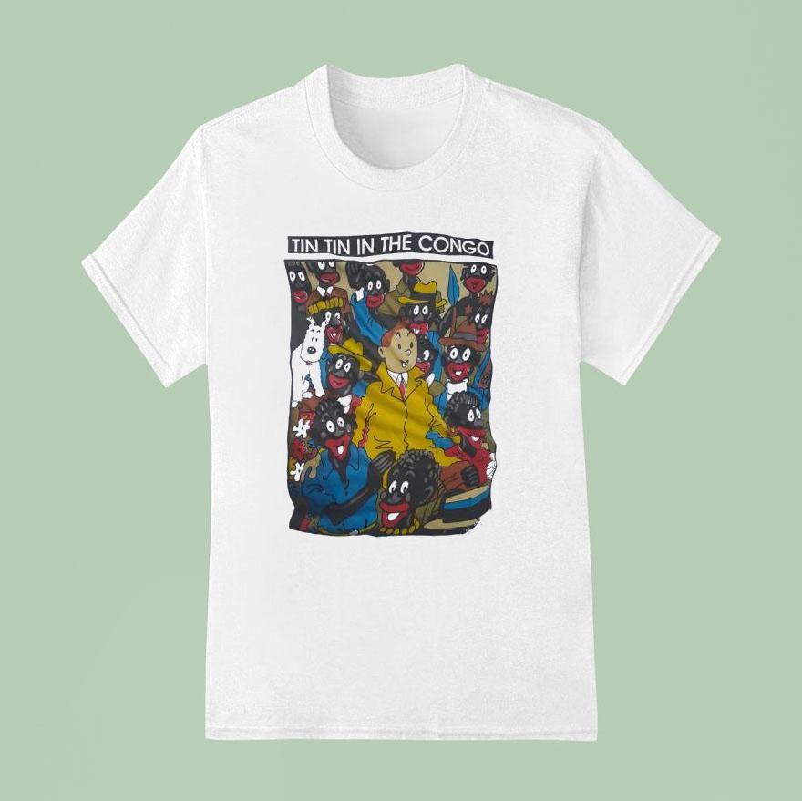 Tintin In The Congo Cartoon T Shirt
