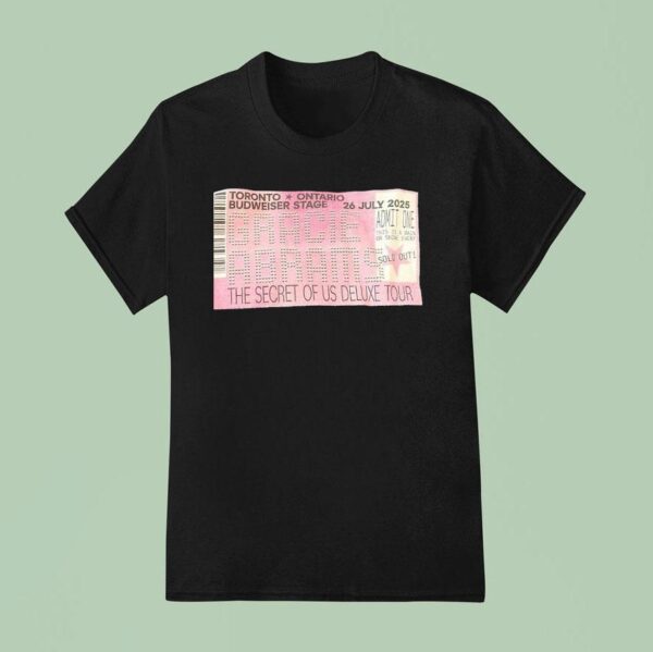 Toronto Ontario Budweiser Stage July Gracie Abrams The Secret Of Us Deluxe Tour T Shirt