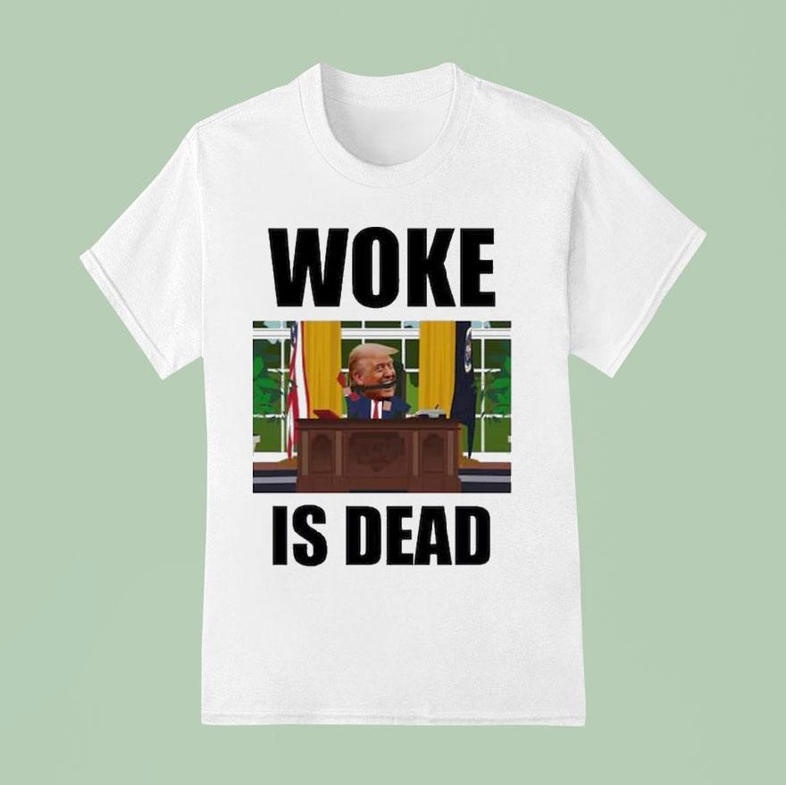 Trump Woke Is Dead Cartoon T Shirt