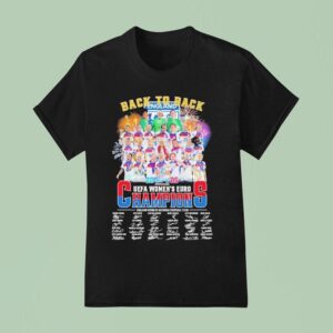 Uefa England Women S Team Euro Champions Back To Back Signatures T Shirt