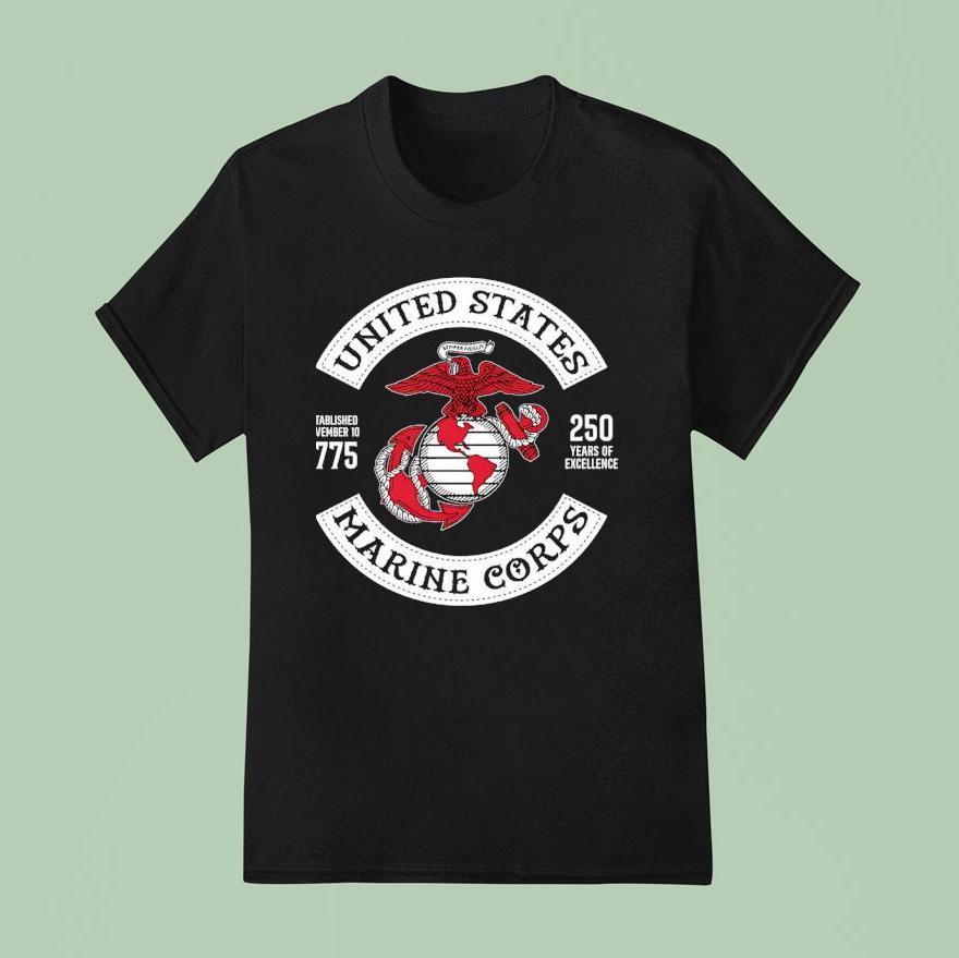 Usmc United States Marine Corps Years Of Excellence T Shirt