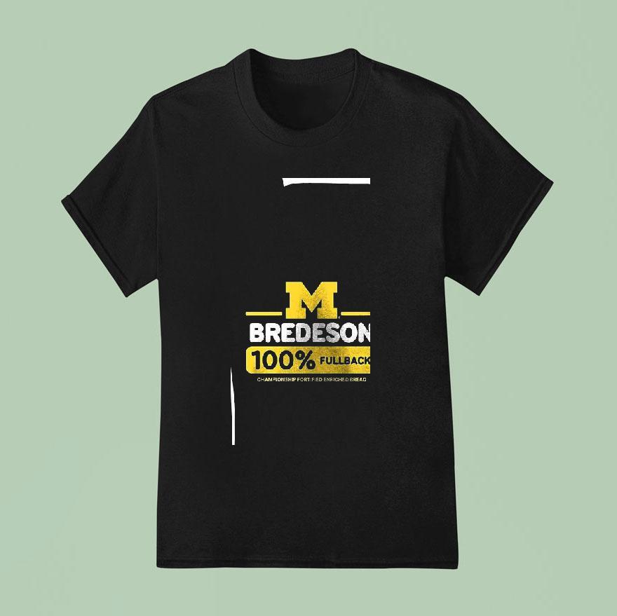 Valiant University Of Michigan Football Max Bredeson Percent Fullback T Shirt