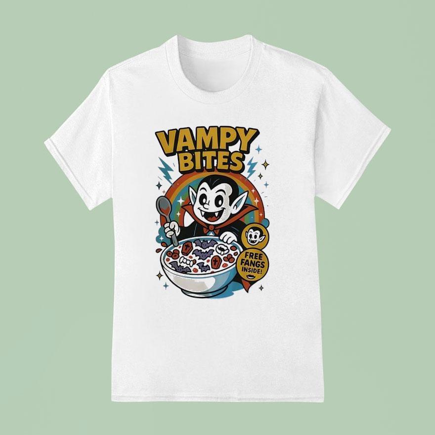 Vampy Bites Free Fangs Inside T Shirt