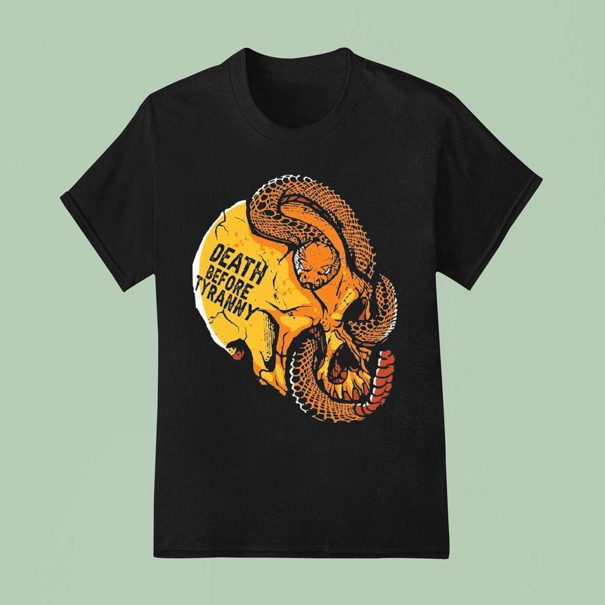 Venom Valor Death Before Tyranny Skull Snake T Shirt