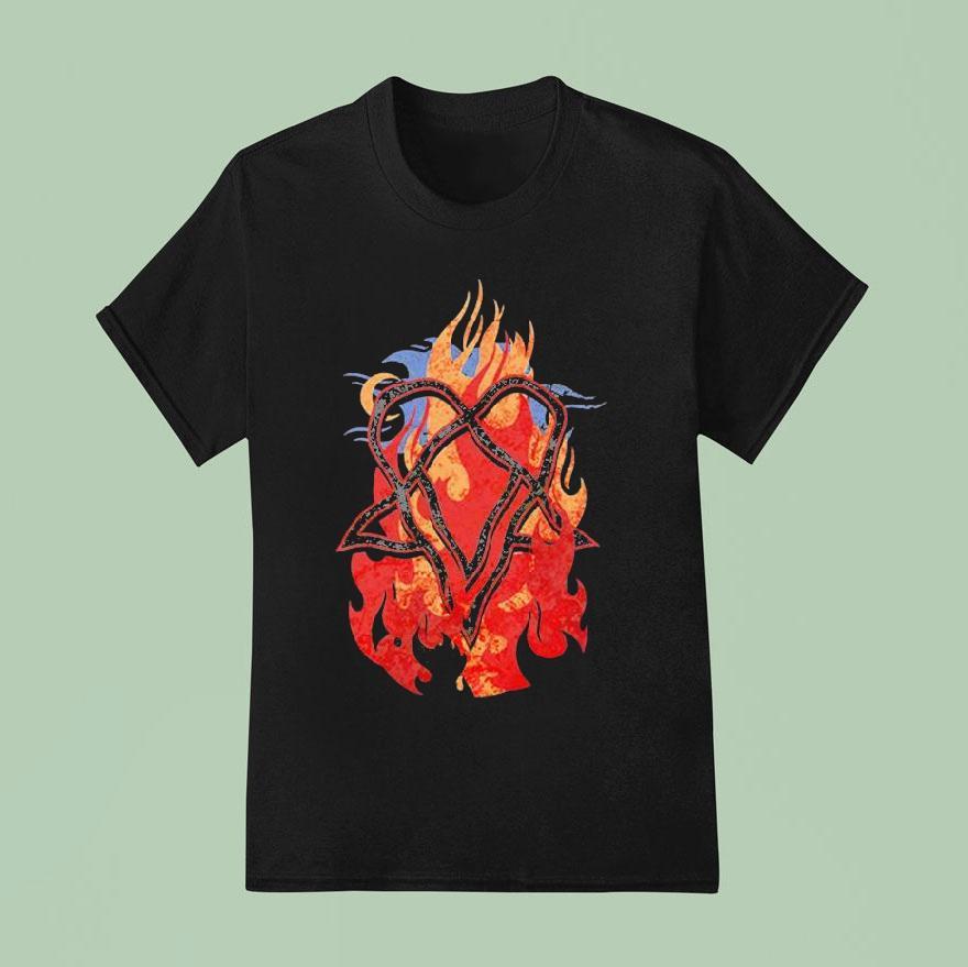 Ville Valo Heartagram Touched By Fire T Shirt