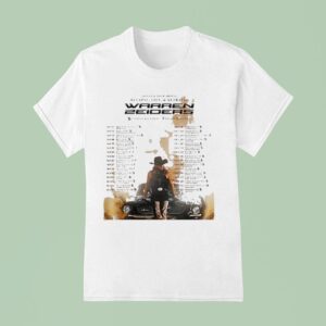 Warren Zeiders Live Show At Maverik Center In Salt Lake City Ut On September Cowboy Standing In Front Of Muscle Car T Shirt
