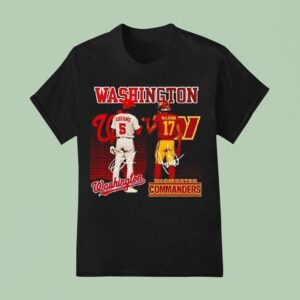 Washington City Skyline Abrams Washington Nationals And Mclaurin Commanders Signatures T Shirt