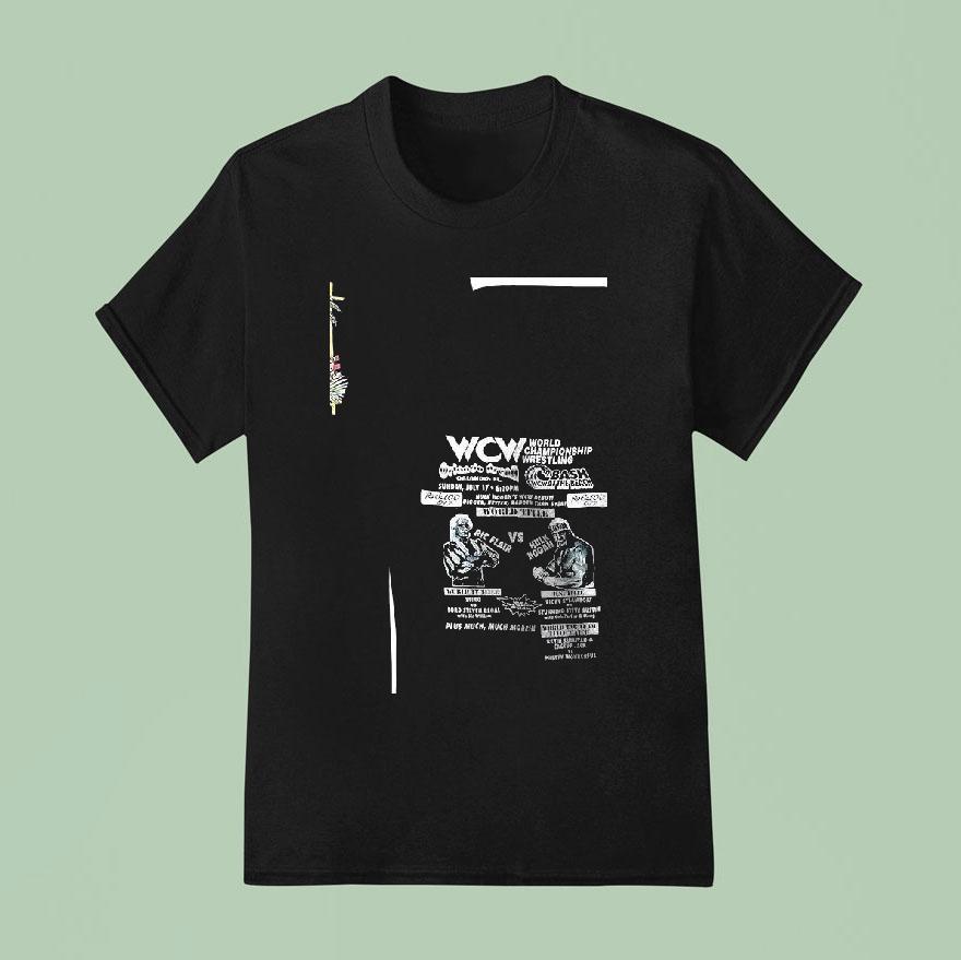 Wcw World Championship Wrestling Orlando Arena Ric Flair Vs Hulk Hogan T Shirt