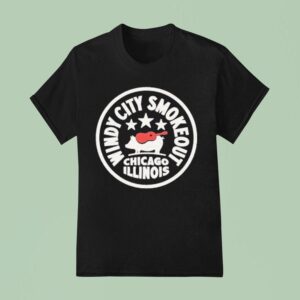 Windy City Smokeout Chicago Illinois Pig Guitar T Shirt