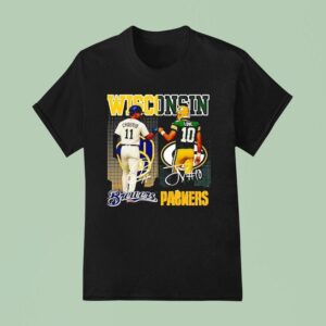 Wisconsin City Skyline Chourio Brewers And Love Packers Signatures T Shirt