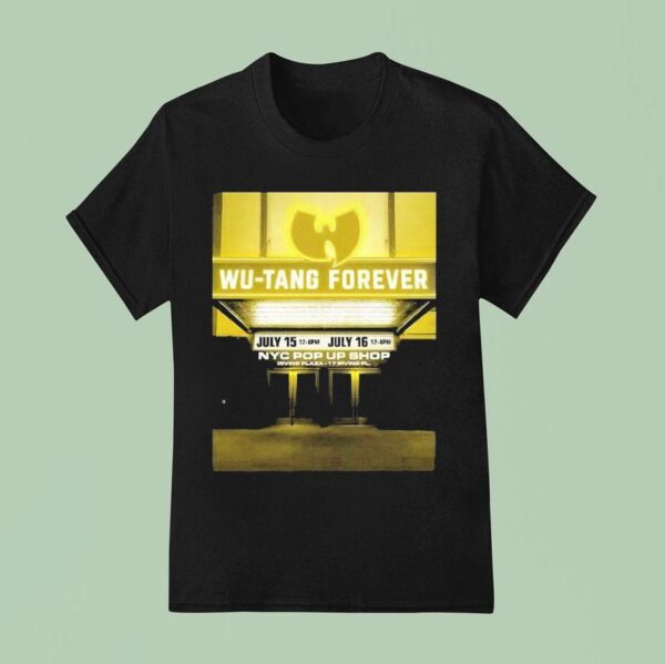 Wu Tang Clan Pop Up At Irving Plaza In New York On July Yellow Neon Marquee T Shirt