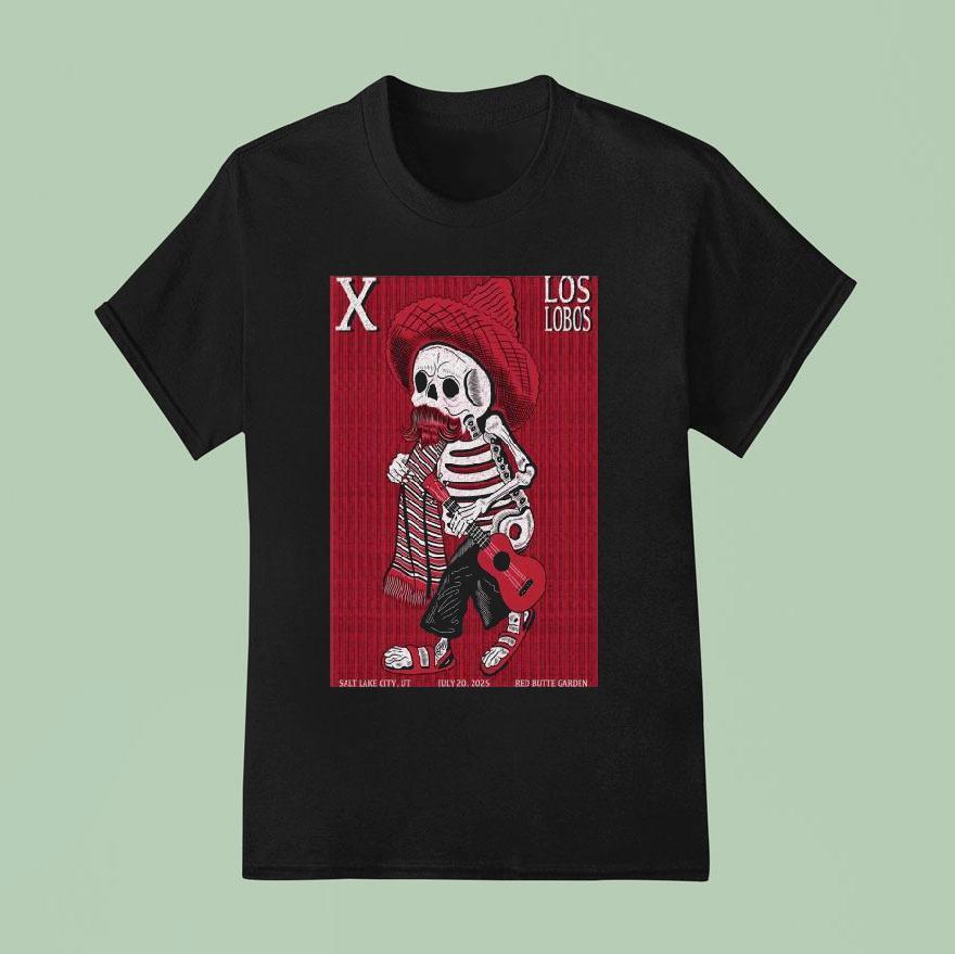 X The Band July Salt Lake City Ut Red Butte Garden Skeleton T Shirt