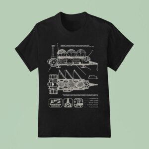 Zephyr Airship Diagram Fight Crew Cloudward Ho T Shirt