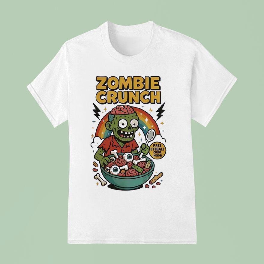 Zombie Crunch Free Eyeball Gum Inside T Shirt