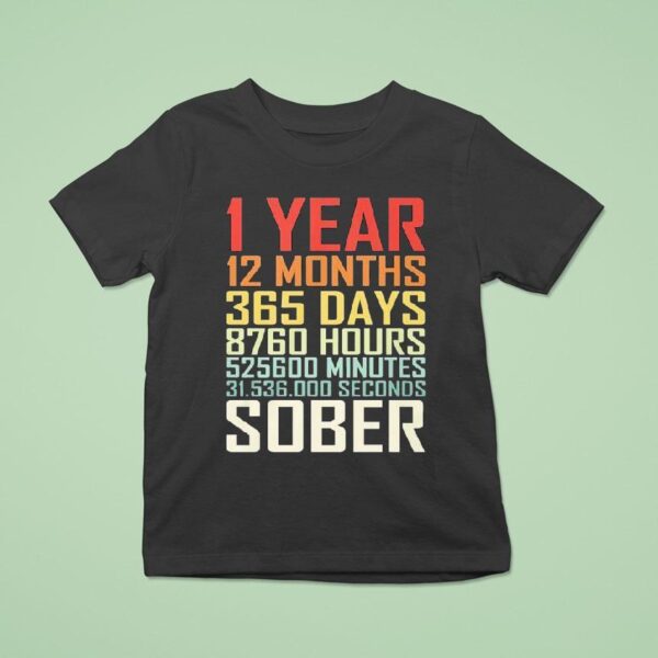 Year Months Days Sober T Shirt