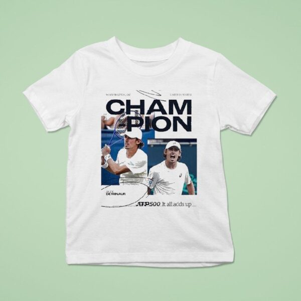 Alex De Minaur Claims His Th Atp Tour Title Win Washington Open Champions T Shirt