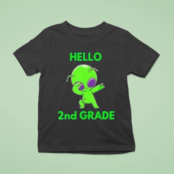 Alien Dabbing Hello Nd Grade T Shirt