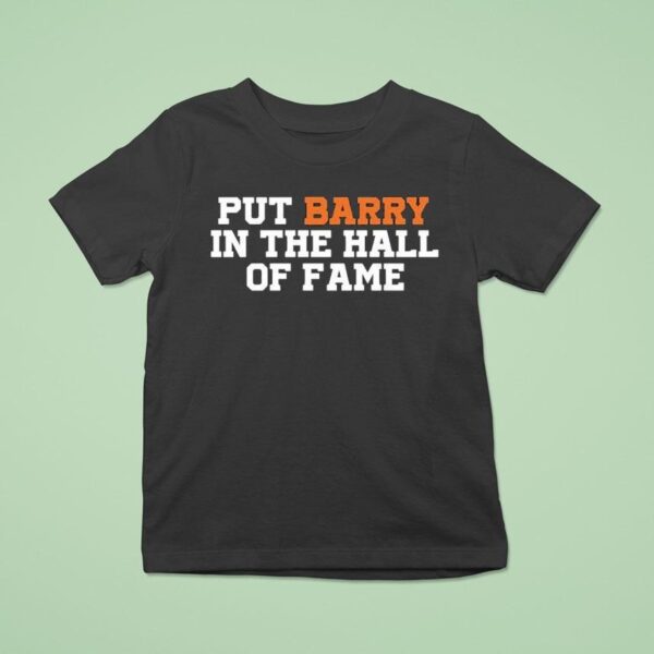 Anthony Garcia Wearing Put Barry In The Hall Of Fame T Shirt