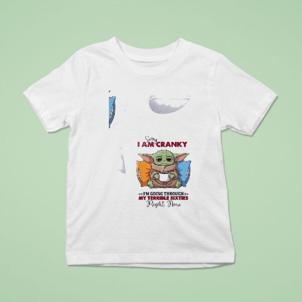 Baby Yoda Sorry I Am Cranky I M Going Through My Terrible Sixties Right Now T Shirt