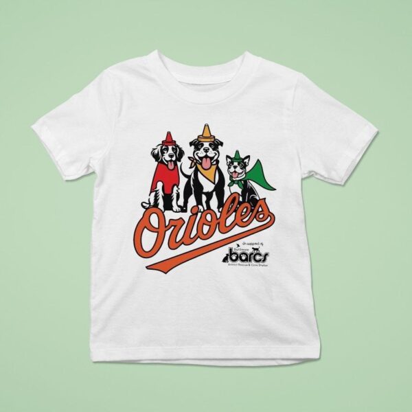 Baltimore Orioles Bark At Oriole Park Barcs Animals Rescue And Care Shelter T Shirt