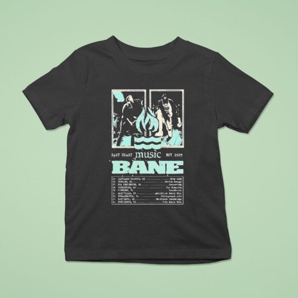 Bane Band Hot Water Music East Coast Nov Tour Dates T Shirt