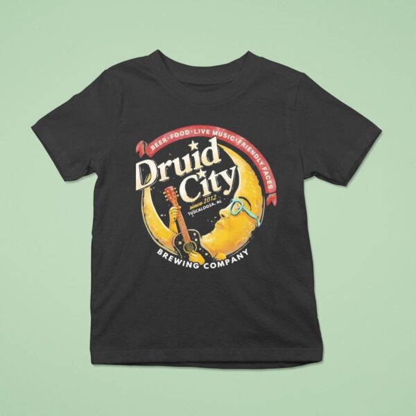 Beer Food Live Music Friendly Facis Druid City T Shirt