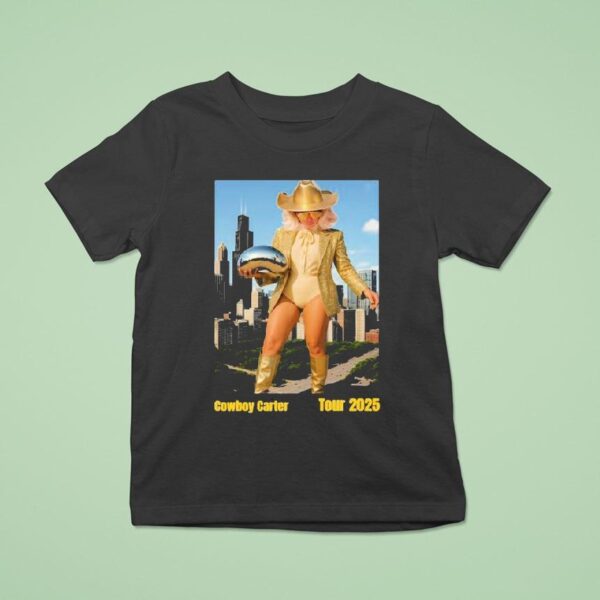 Beyonce Chicago Cowboy Carter Tour T Shirt