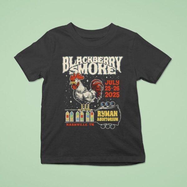 Blackberry Smoke Ryman Auditorium Nashville Tn Rooster Guitar T Shirt