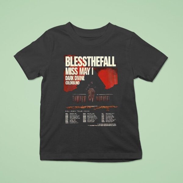 Blessthefall Gallows Tour With Miss May I Dark Divine And Colorblind Gothic Church T Shirt