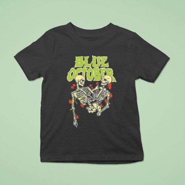 Blue October Skeleton Buddies T Shirt