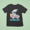 Bluey Characters Driving Philadelphia Eagles Logo T Shirt