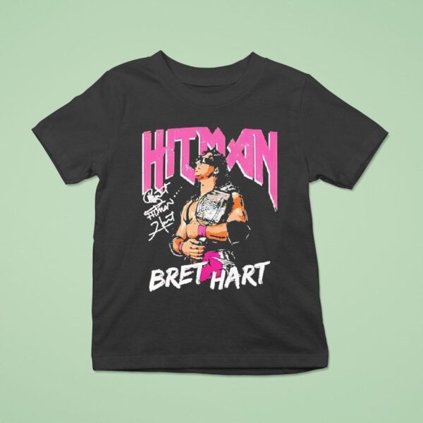Bret Hart Hitman Signature T Shirt