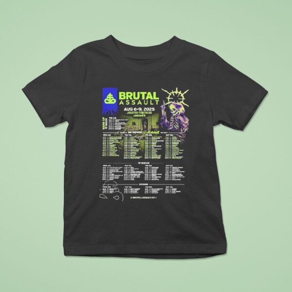 Brutal Assault Festival In Jaromer Czech Republic Line Up At Josefov Fortress On August T Shirt