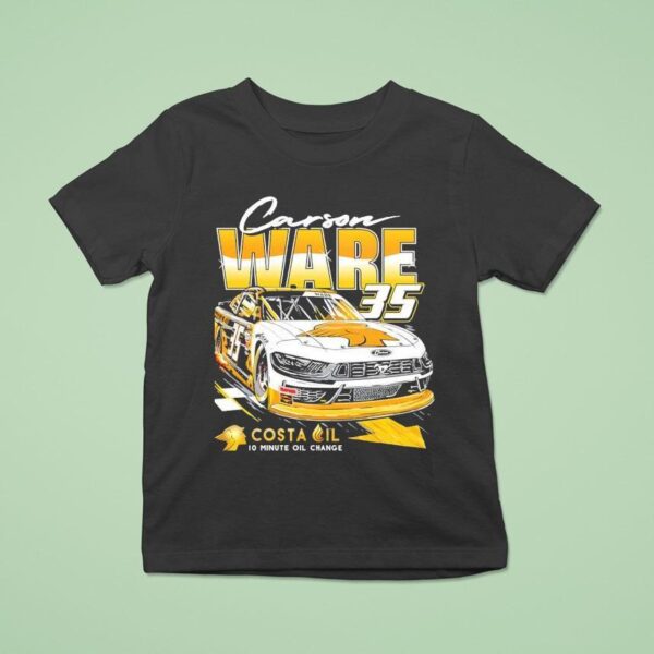 Carson Ware Costa Oil Minute Oil Change Racing T Shirt