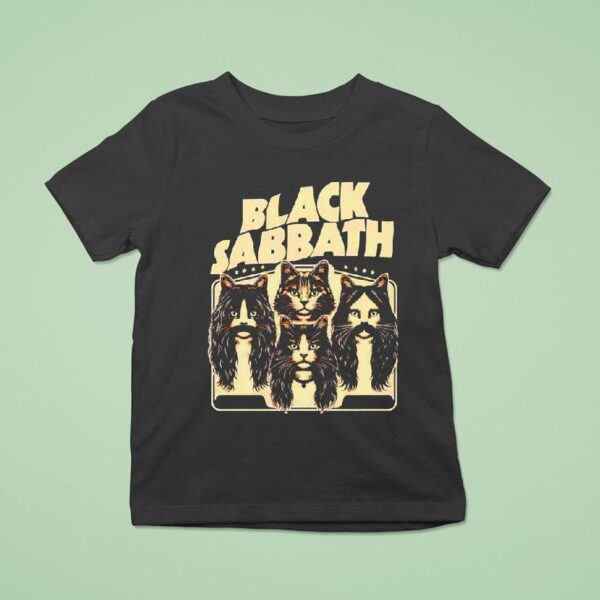 Cat Black Sabbath Metal Rock Band T Shirt