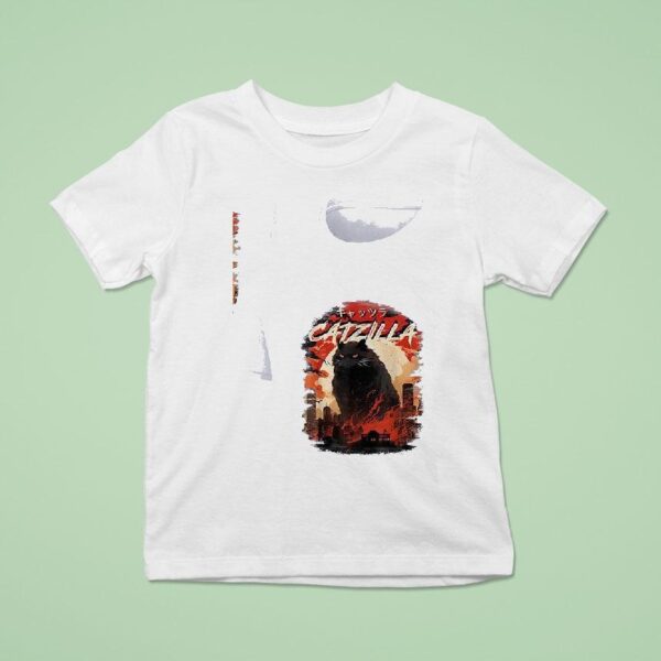 Cat Catzilla Japanese T Shirt