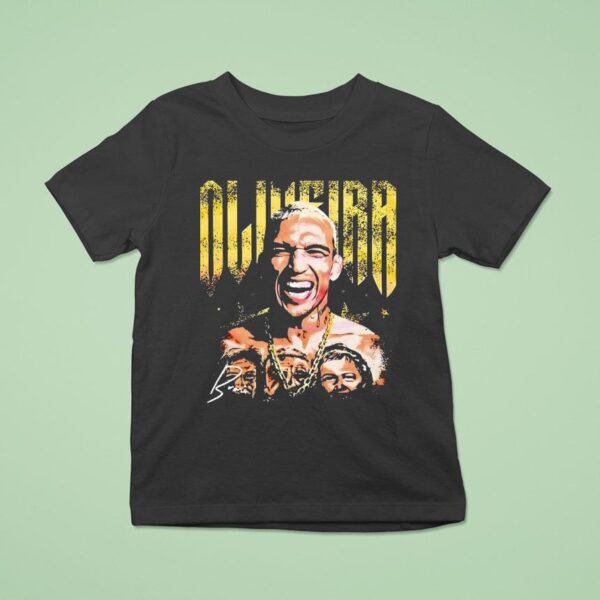 Charles Oliveira Champion Portrait Gold Lettering Ufc Ar T Shirt