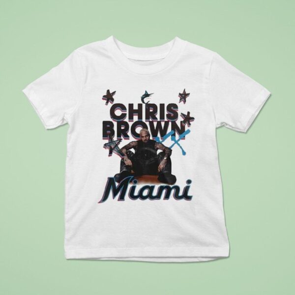 Chris Brown Miami Marlins Years Europe North America Tour T Shirt