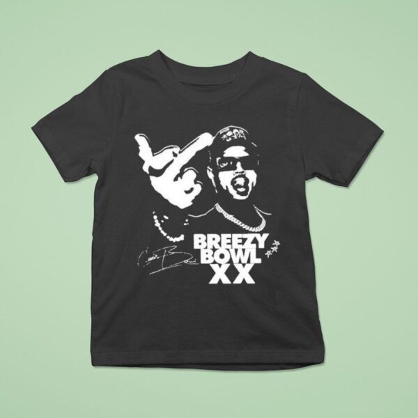 Chris Brown Tour Breezy Bowl Xx Middle Finger T Shirt