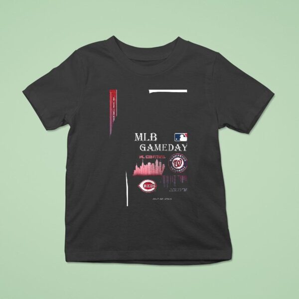 Cincinnati Reds Vs Washington Nationals Mlb Gameday Schedule Skyline City T Shirt