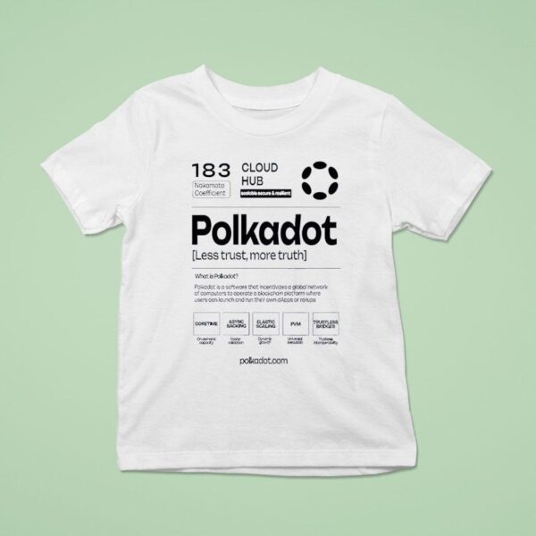 Cloud Hub Polkadot Less Trust More Truth T Shirt