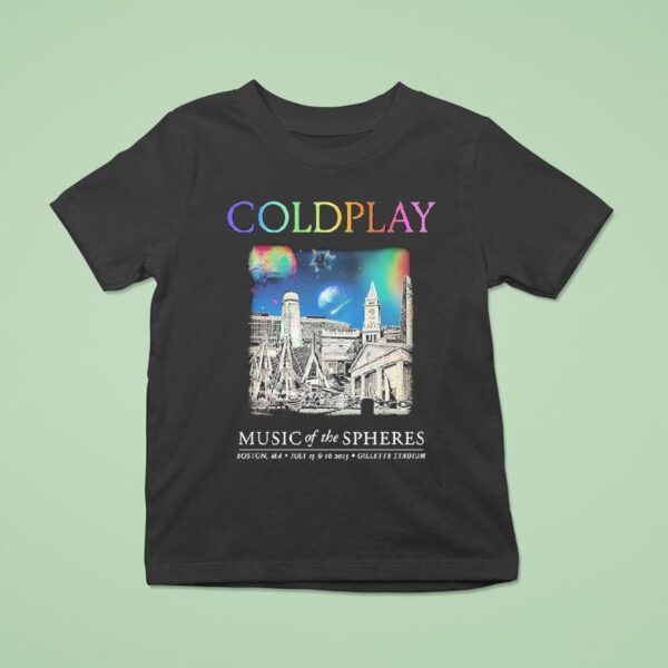 Coldplay Music Of The Spheres Tour Boston Massachusetts At Gillette Stadium On July And T Shirt