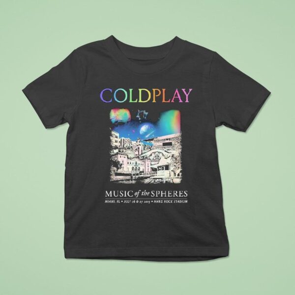 Coldplay Music Of The Spheres Tour Miami Fl July Hard Rock Stadium T Shirt