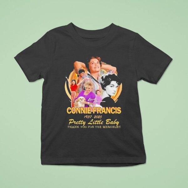 Connie Francis Pretty Little Baby Thank You For The Memories Signature T Shirt
