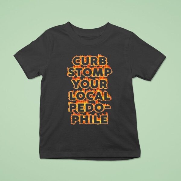 Curb Stomp Your Local Pedo Phile Flames T Shirt