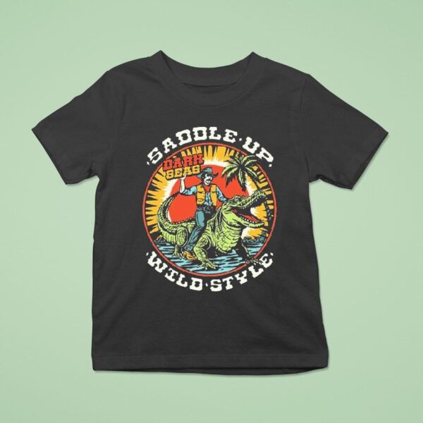 Dark Seas Saddle Up Wild Style Riding Gator T Shirt