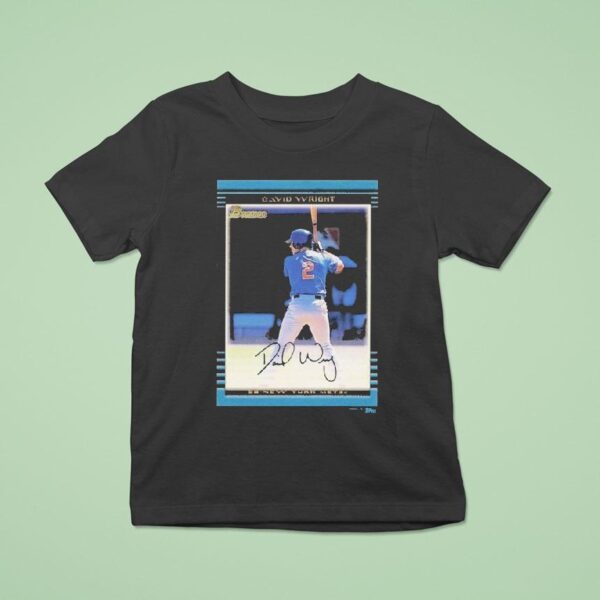 David Wright New York Mets Male Topps Baseball Card Player T Shirt